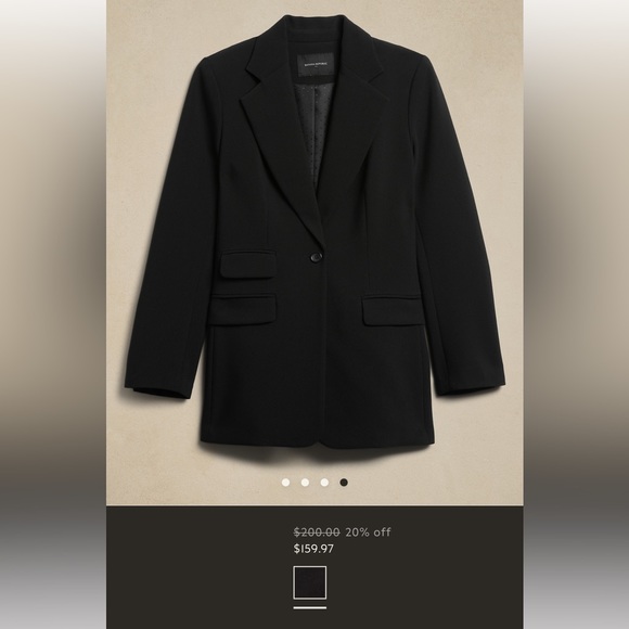 NWT! Banana Republic black Riding Suit Jacket - Multiple Sizes - Picture 5 of 5